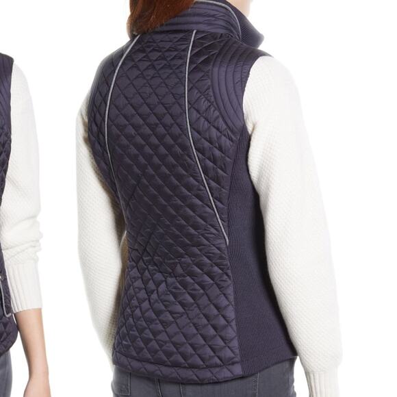 Gallery Stretch Knit Side Quilted Vest Size Small - Picture 2 of 8